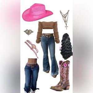 Pink wire cowboy hat